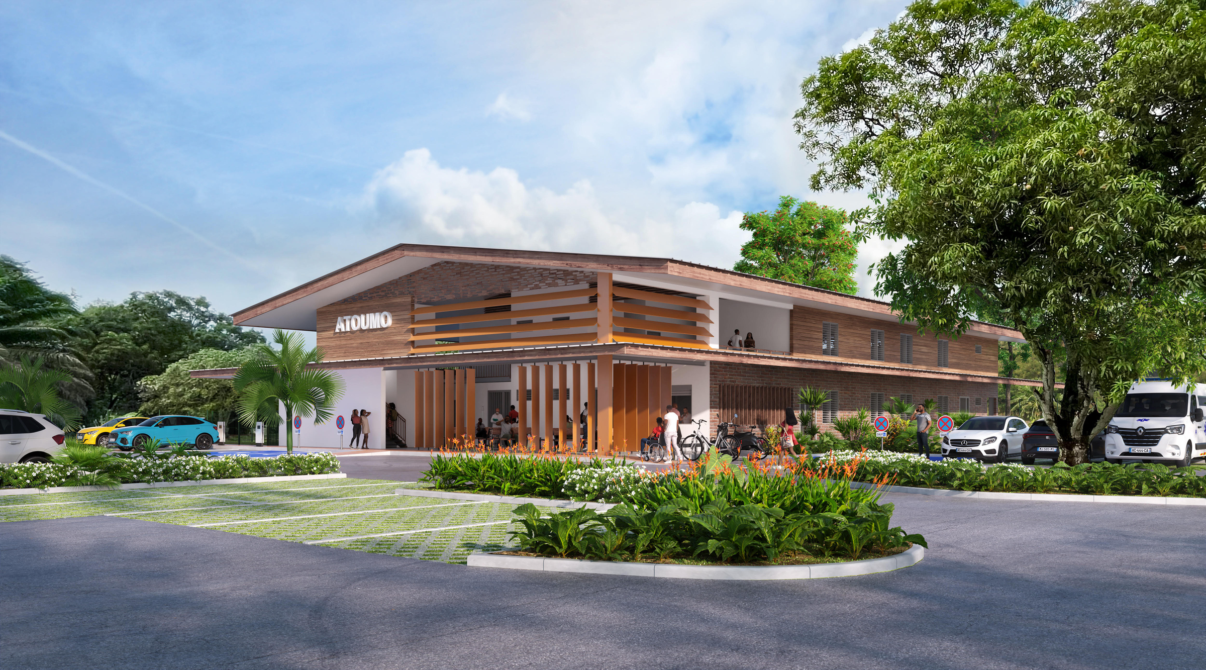 Vue du projet architectural de la Maison de Santé ATOUMO